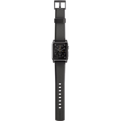 Image of Nomad Apple Watch 42mm Siliconen Polsband Black/Silver