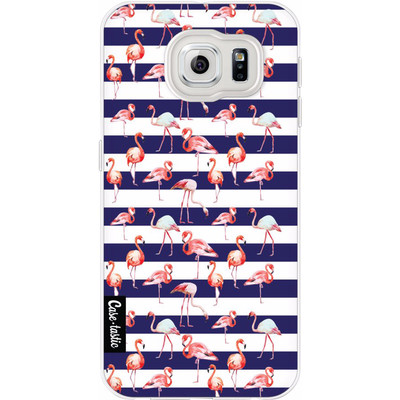 Image of Casetastic Softcover Samsung Galaxy S6 Navy Flamingo