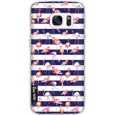 Image of Casetastic Softcover Samsung Galaxy S7 Navy Flamingo
