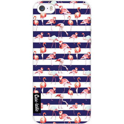 Image of Casetastic Softcover Apple iPhone 5/5S/SE Navy Flamingo