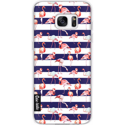 Image of Casetastic Softcover Samsung Galaxy S7 Edge Navy Flamingo