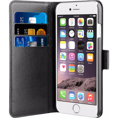Image of BeHello Wallet Apple iPhone 6/6s Book Case Zwart