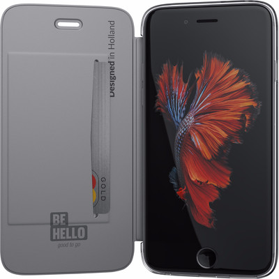 Image of BeHello Book Case Apple iPhone 6/6s Zilver