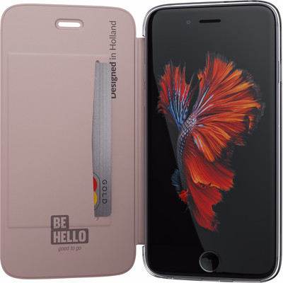 Image of BeHello Book Case Apple iPhone 6/6s Rose Goud