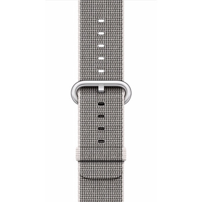 Image of Apple Watch 42mm Polsband Nylon Parelgrijs