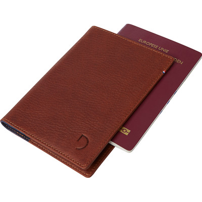 Image of Decoded Leather Passport Holder Brown