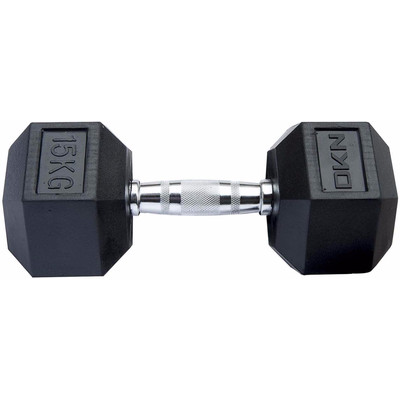 Image of DKN Rubber Hex Dumbbell 15 kg