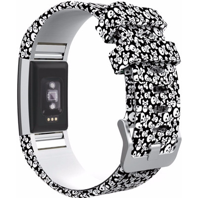 Image of Just in Case Sport Polsband Fitbit Charge 2 Skull