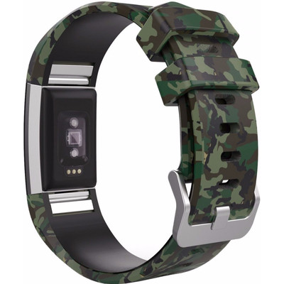 Image of Just in Case Sport Polsband Fitbit Charge 2 Army Green