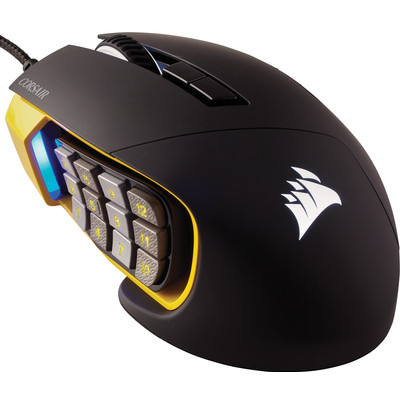 Image of Corsair Muis Scimitar Pro RGB Gaming (zwart-geel)