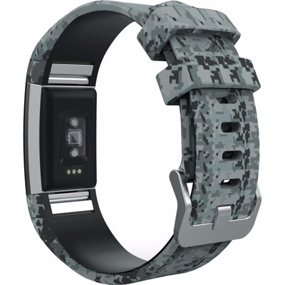 Image of Just in Case Sport Polsband Fitbit Charge 2 Army Grey
