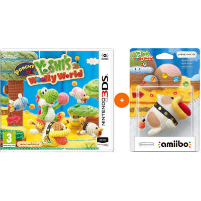 Image of Poochy & Yoshi's Woolly World 3DS + Poochy Amiibo