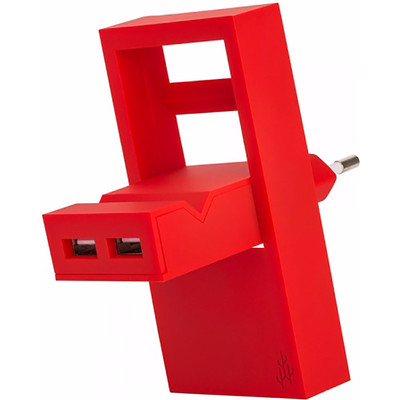 Image of USBEPOWER Thuislader 2 USB poorten 2,1 A Rood