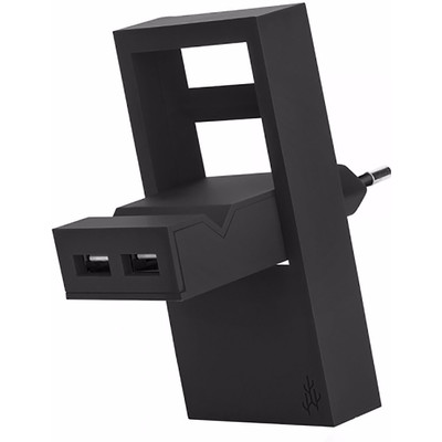 Image of Usbepower pocket charger 2 USB poorten met smartphonehouder