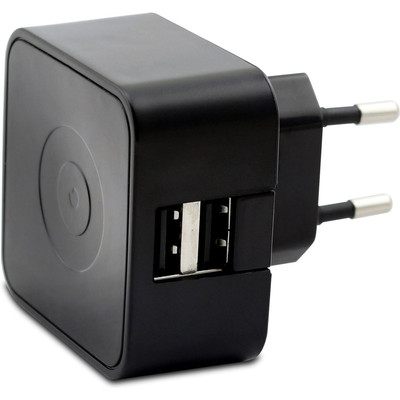 Image of Muvit Duo USB Thuislader 2,1A Zwart