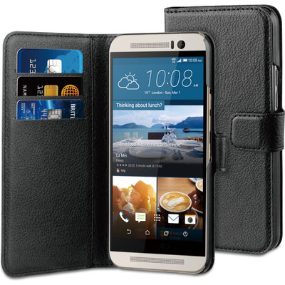 Image of BeHello Wallet HTC One M9 Book Case Zwart
