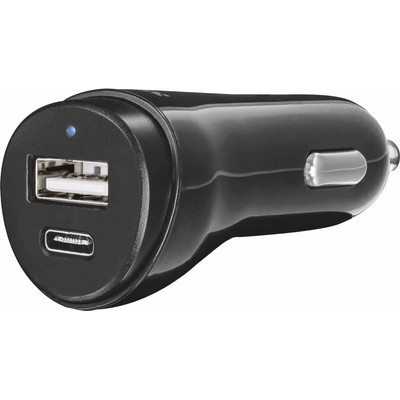 Image of Trust Urban Autolader USB-C + USB 5,4A Zwart