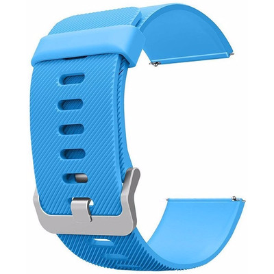 Image of Just in Case Siliconen Polsband Fitbit Blaze Lichtblauw