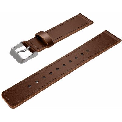 Image of Just in Case Lederen Polsband Fitbit Charge 2 Lichtbruin