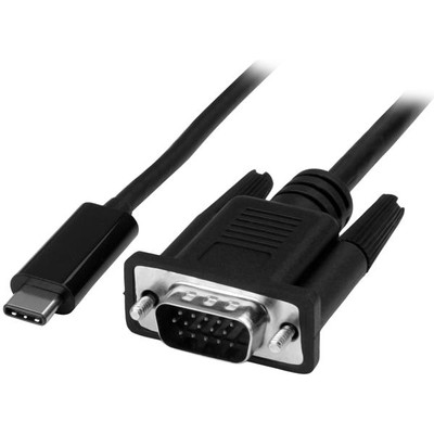 Image of StarTech USB-C naar VGA adapterkabel 1m zwart