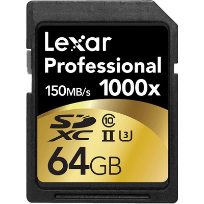 Image of Lexar 64GB SDXC Pro 1000X UHS2