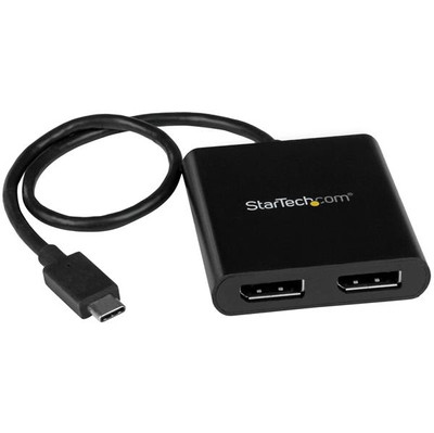 Image of StarTech 2 poorts DisplayPort Splitter (USB-C naar 2x DP)